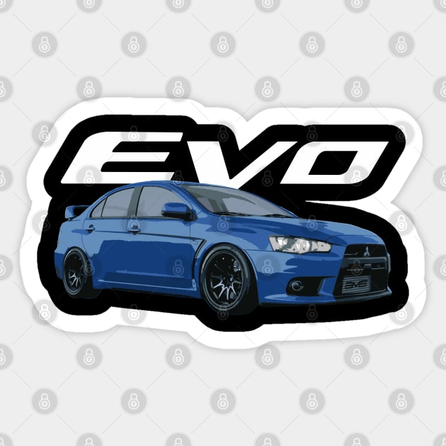 EVO X evolution 10 octane blue Sticker by cowtown_cowboy